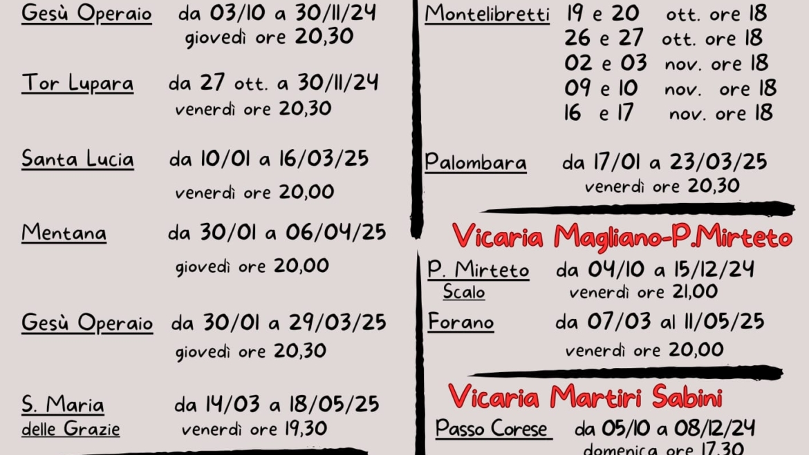 Corsi Matrimonio 2024 – 2025